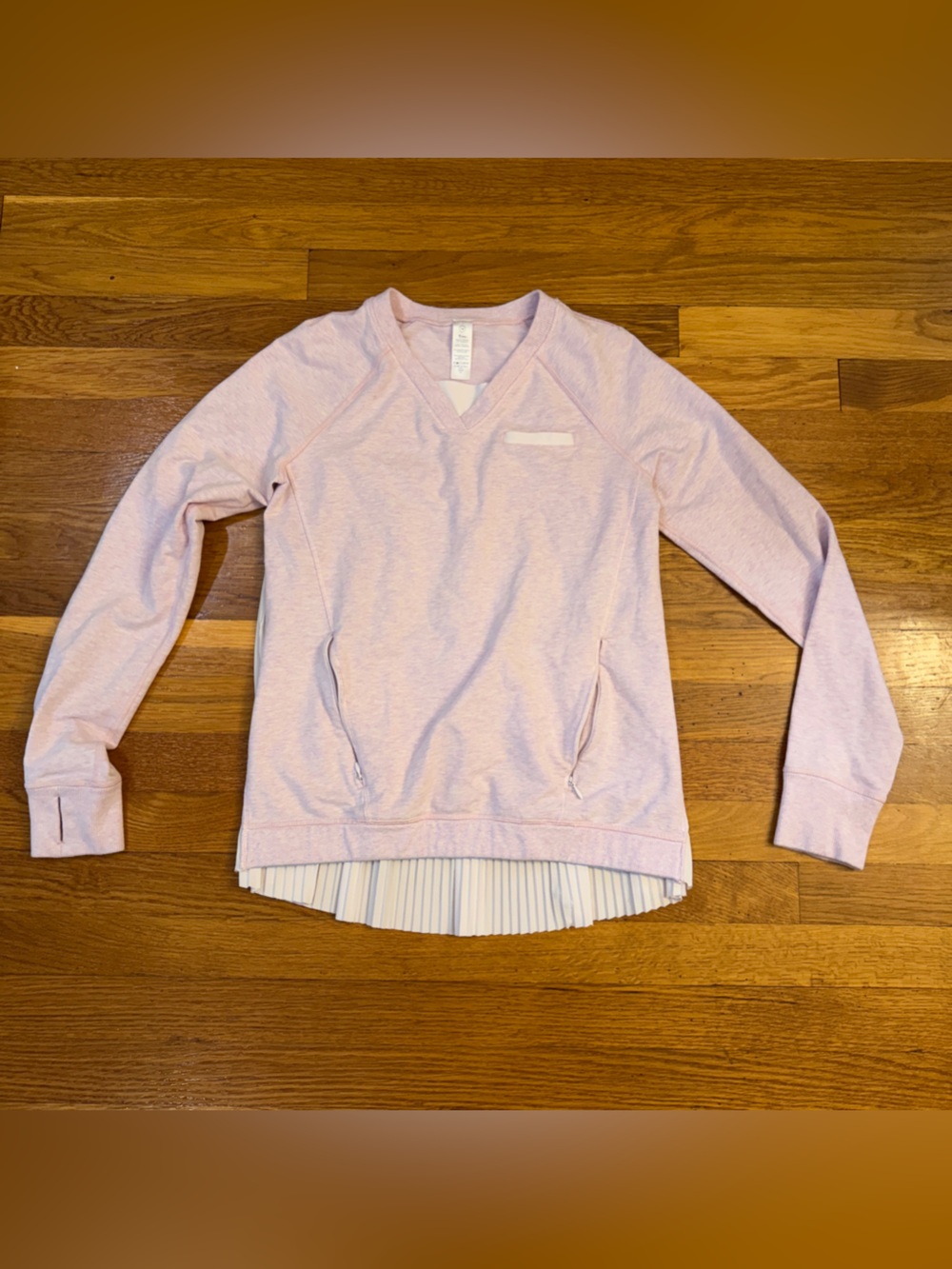 Ivivva (Lululemon) Long Sleeve Shirt Pleated Back in Pink - Size 14